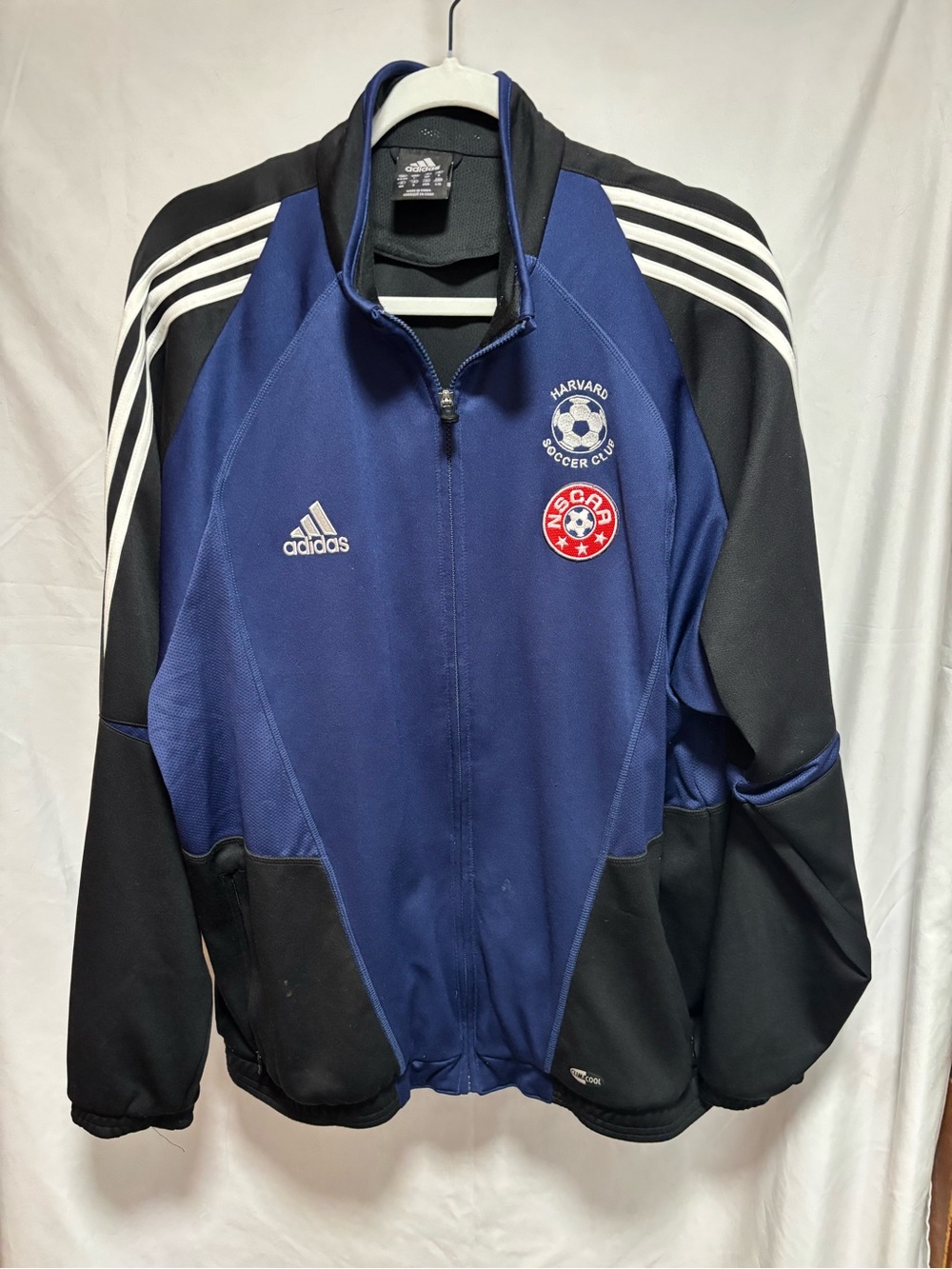 adidas Navy & Black Harvard Soccer Club Track Jacket